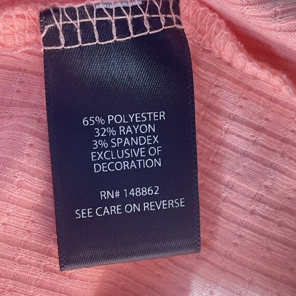 Torrid Soft Peach Embroidered Trim Babydoll Top Sz 5/5X - Picture 7 of 9